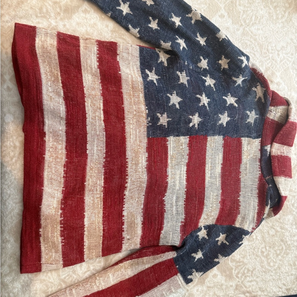 Denim & Supply Ralph Lauren Red, White, Blue American Flag Cardigan - Picture 7 of 7